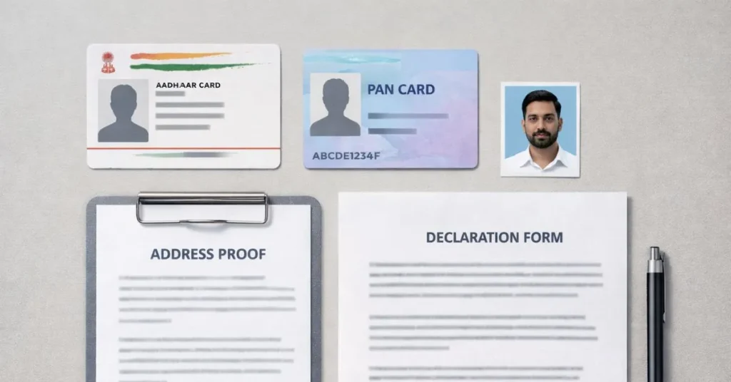 Documents required for FSSAI registration including Aadhaar card, PAN card, address proof and declaration form