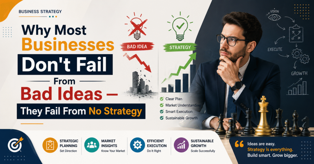 Why Most Businesses Don't Fail From Bad Ideas — They Fail From No Strategy