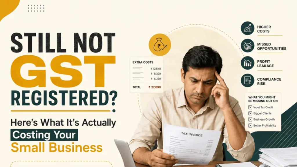 Still not GST registered small business costs and GST registration concerns