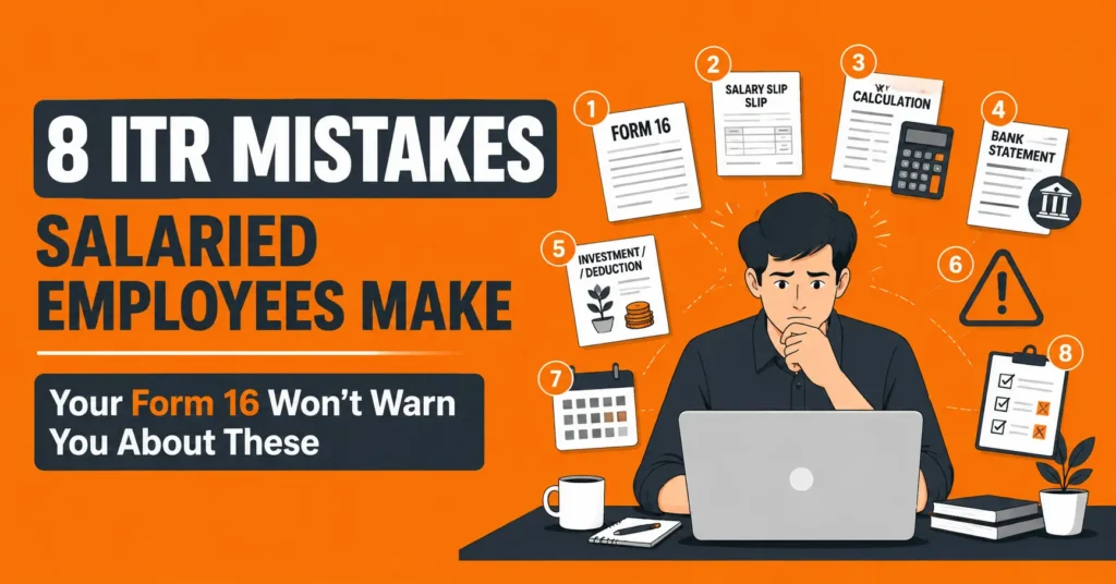 Income tax return filing for salaried employees showing 8 common mistakes Form 16 may not warn about