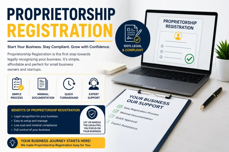 Proprietorship Registration in Lucknow for startups, freelancers, and small businesses with expert business registration support from Beginquest Services.